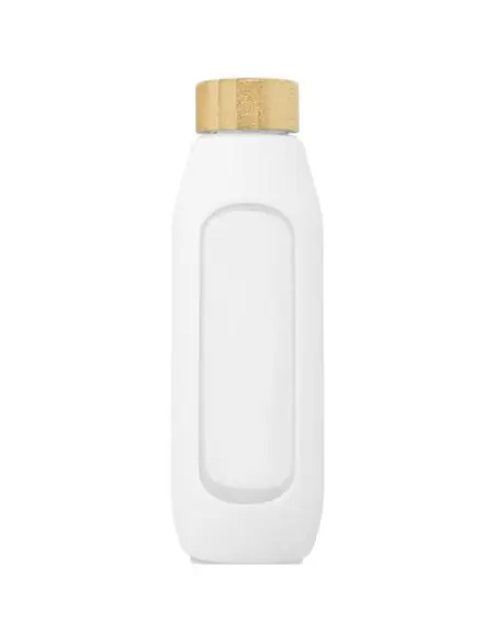 Botella de vidrio borosilicato con agarre de silicona de 600 ml Ecológica Personalizada 6100666