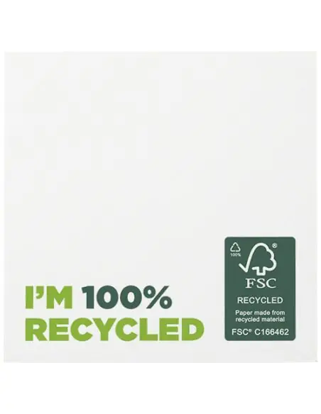 Bloc de notas adhesivas de papel reciclado de 75 x 75 mm Ecológica Personalizada 621286