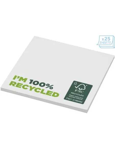 Bloc de notas adhesivas de papel reciclado de 75 x 75 mm Ecológica Personalizada 621286