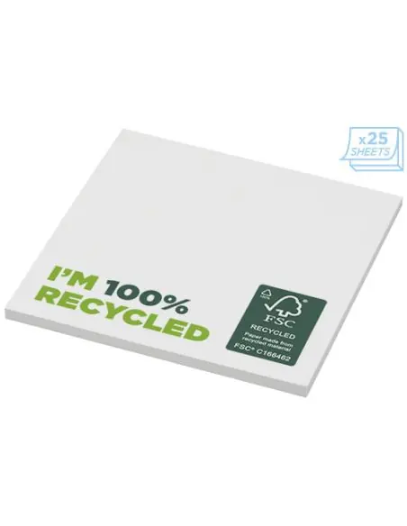 Bloc de notas adhesivas de papel reciclado de 75 x 75 mm Ecológica Personalizada 621286
