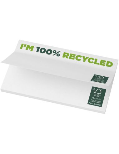 Bloc de notas adhesivas de papel reciclado de 127 x 75 mm Ecológica Personalizada 621288