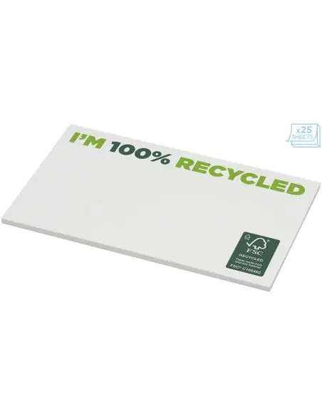 Bloc de notas adhesivas de papel reciclado de 127 x 75 mm Ecológica Personalizada 621288