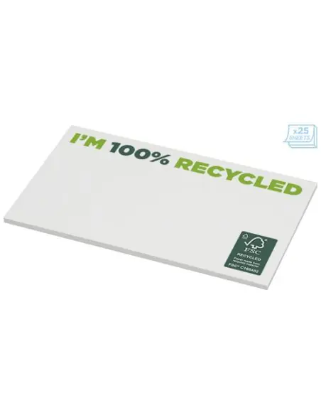 Bloc de notas adhesivas de papel reciclado de 127 x 75 mm Ecológica Personalizada 621288