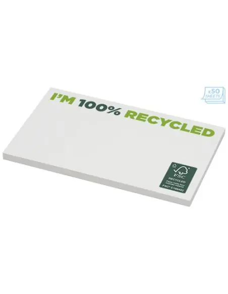 Bloc de notas adhesivas de papel reciclado de 127 x 75 mm Ecológica Personalizada 621288