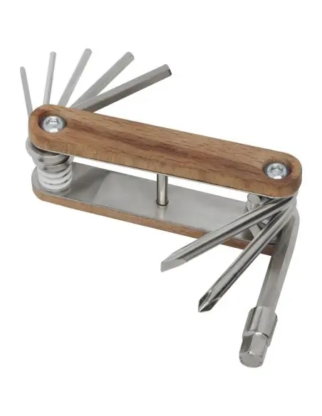 Multiherramienta para bicicletas de 8 funciones con mango de madera Ecológica Personalizada 6104509