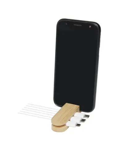 Organizador de cables de bambú Ecológico...