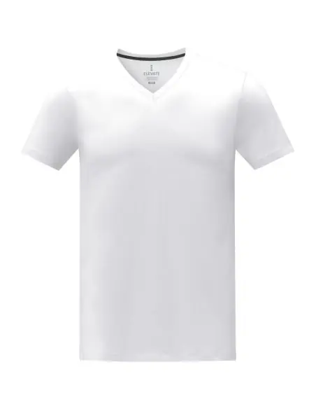 Camiseta de manga corta y cuello en V para hombre Ecológica Personalizada 638030