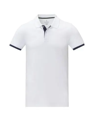 Polo de manga corta de dos tonos para hombre...