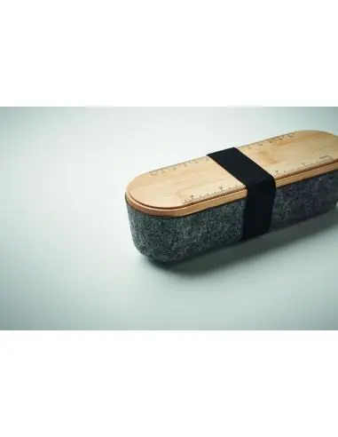 Estuche fieltro RPET con tapa Ecológico...