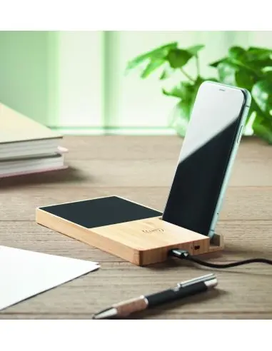Cargador inalámbrico de bambú Ecológico...
