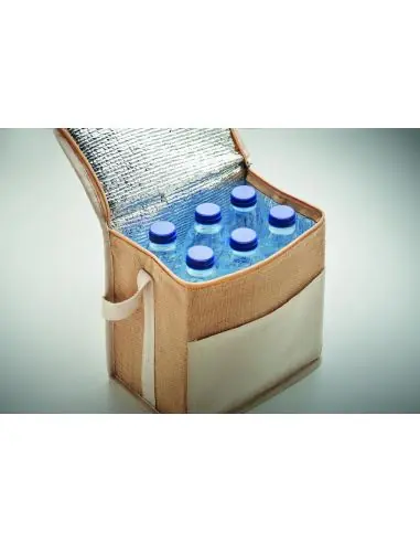 Bolsa nevera de yute y lona 3L Ecológica...