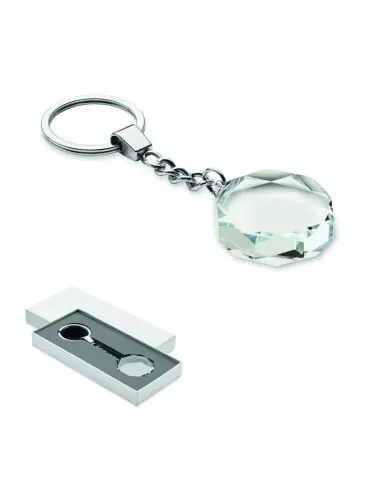 Llavero redondo de cristal Ecológico...