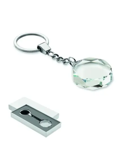 Llavero redondo de cristal Ecológico Personalizado 7MO2657