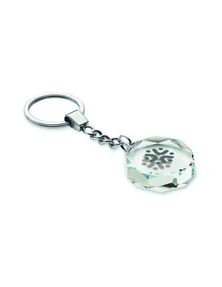 Llavero redondo de cristal Ecológico Personalizado 7MO2657