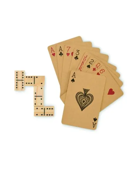 Juego de dominó y cartas Ecológico Personalizado 7MO2669