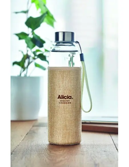 Botella cristal con funda 500ml Ecológica Personalizada 7MO6168