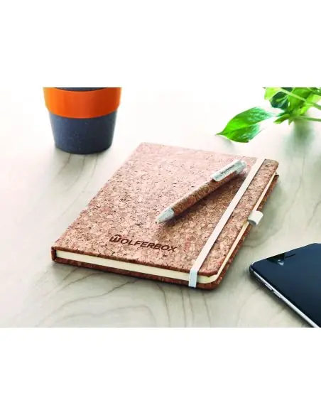 Set libreta bolígrafo corcho Ecológica Personalizada 7MO6202