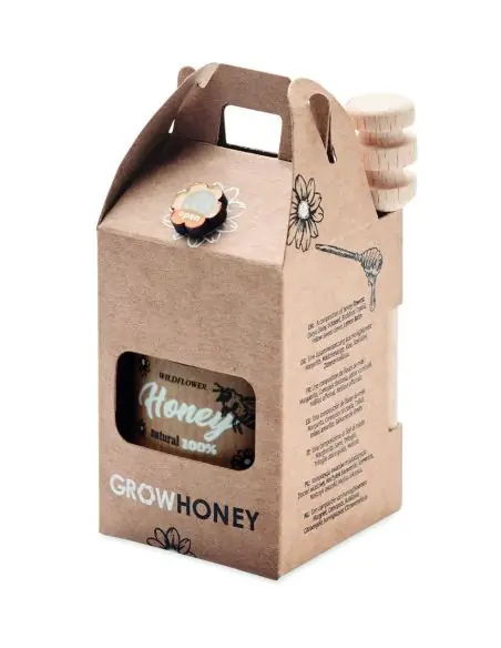 Set tarro miel y dispensador Ecológico Personalizado 7MO6440