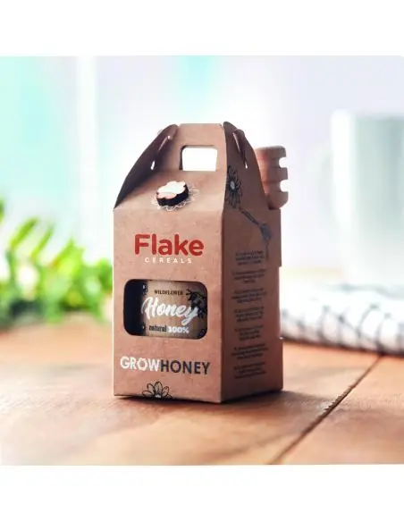 Set tarro miel y dispensador Ecológico Personalizado 7MO6440