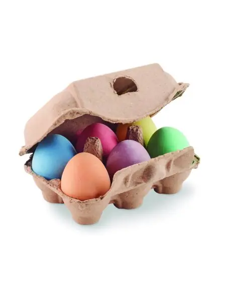 Set 6 tizas en forma de huevo Ecológica Personalizada 7MO6479