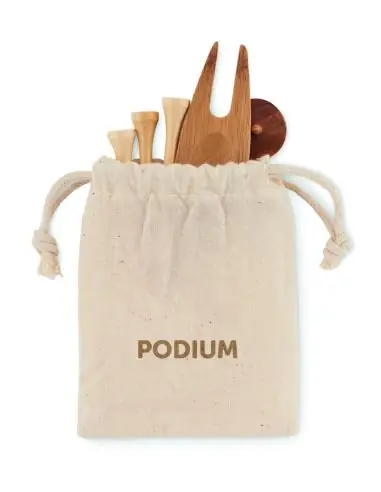 Juego accesorios golf en bolsa Ecológica...