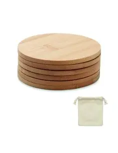 Juego de 6 posavasos de bambú Ecológico Personalizado...