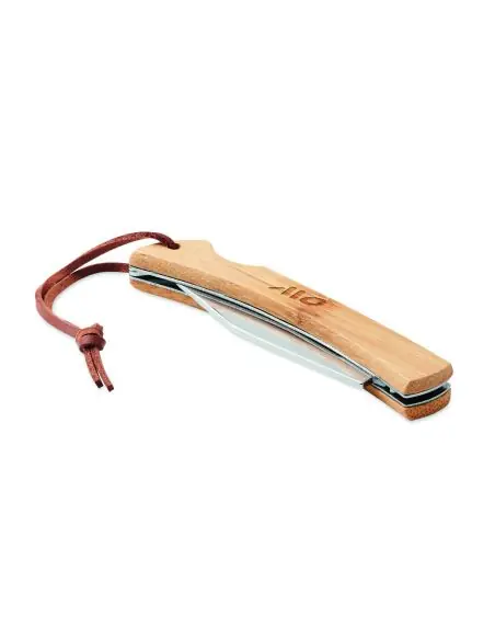 Cuchillo plegable de bambú Ecológico Personalizado 7MO6623