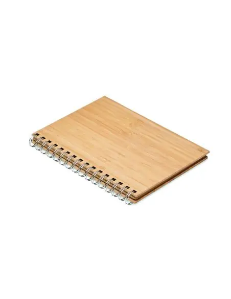 Libreta A5 de bambú anillas Ecológica Personalizada 7MO6790