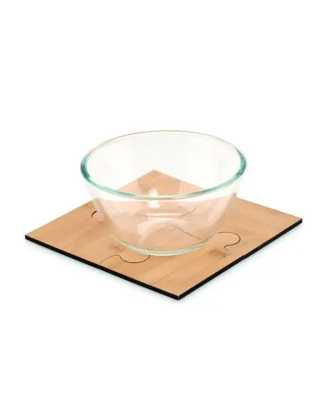 Set de 4 posavasos tipo puzle Ecológico Personalizado 7MO6796