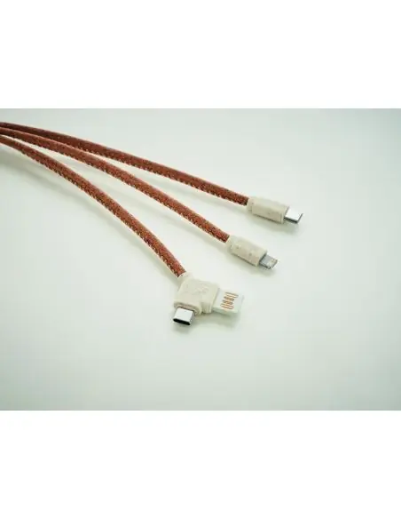 Cable de carga 3 en 1 corcho Ecológica Personalizada 7MO6812