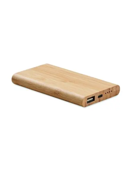 Power bank de bambú 4000 mAh Ecológico Personalizado 7MO6814