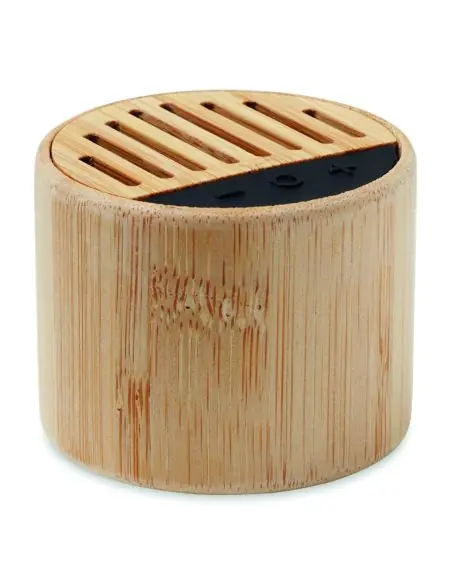 Altavoz redondo de bambú Ecológico Personalizado 7MO6818