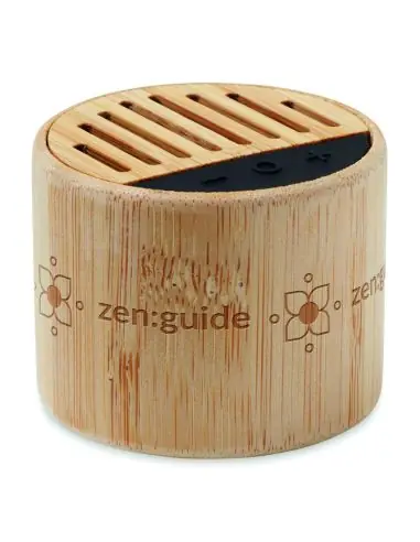 Altavoz redondo de bambú Ecológico...