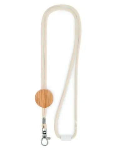 Lanyard algodón con mosquetón Ecológico...