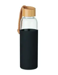 Botella vidrio 500 ml en funda Ecológica Personalizada...