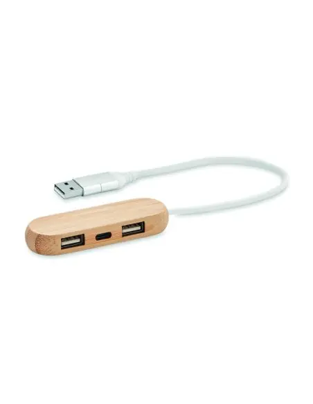 Hub USB de 3 puertos Ecológico Personalizado 7MO6848