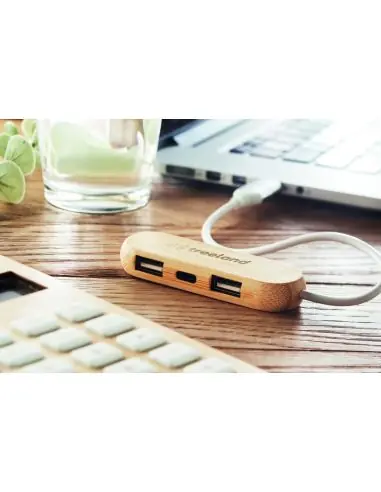 Hub USB de 3 puertos Ecológico Personalizado...
