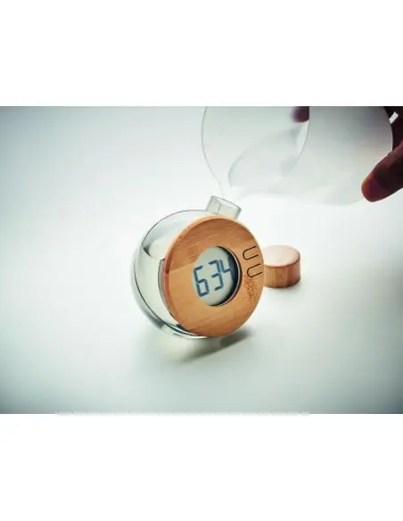 Reloj LCD de bambú por agua Ecológica Personalizada 7MO6865