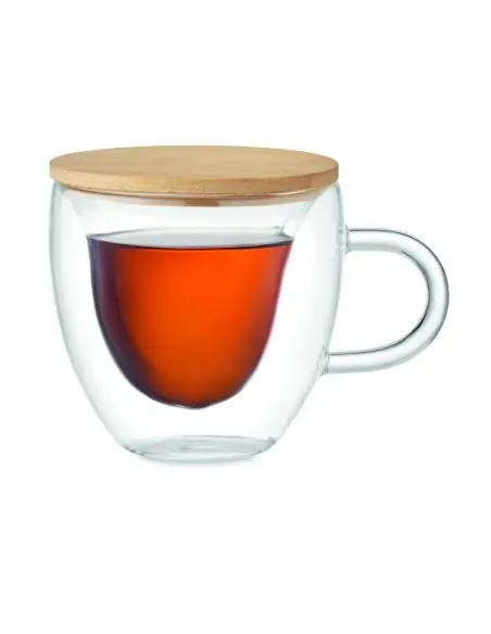 Taza de vidrio de borosilicato Ecológica Personalizada 7MO6937