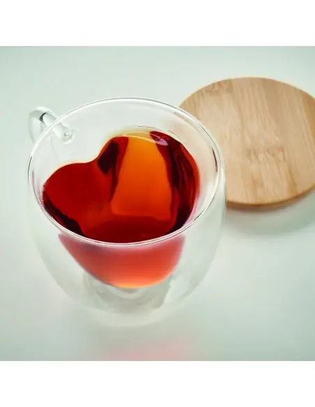 Taza de vidrio de borosilicato Ecológica Personalizada 7MO6937