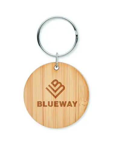 Llavero redondo de bambú Ecológico...