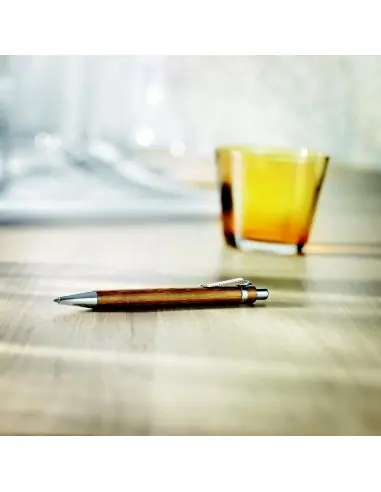 Bolígrafo automático de bambú Ecológico...