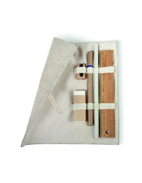 Set papeleria en bolsa algodón Ecológica Personalizada 7MO7755