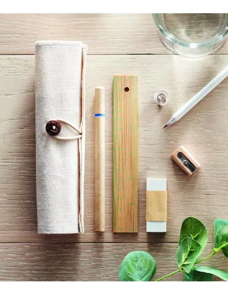 Set papeleria en bolsa algodón Ecológica Personalizada 7MO7755