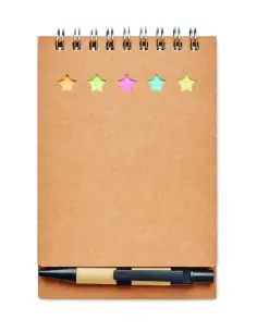 Libreta con bolígrafo y marcad Ecológica Personalizada...