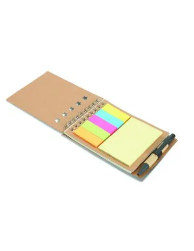 Libreta con bolígrafo y marcad Ecológica...