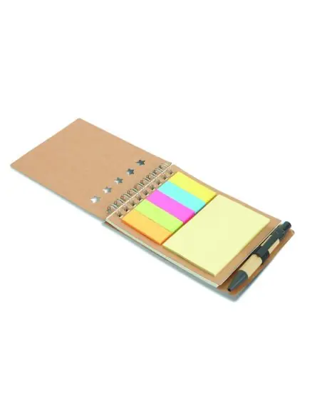 Libreta con bolígrafo y marcad Ecológica Personalizada 7MO8107