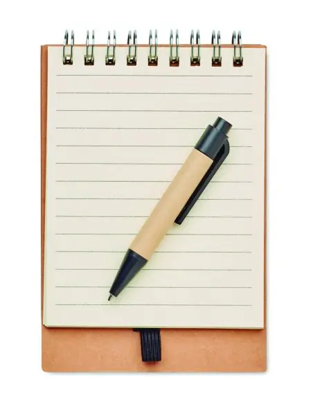 Libreta con bolígrafo y marcad Ecológica Personalizada 7MO8107