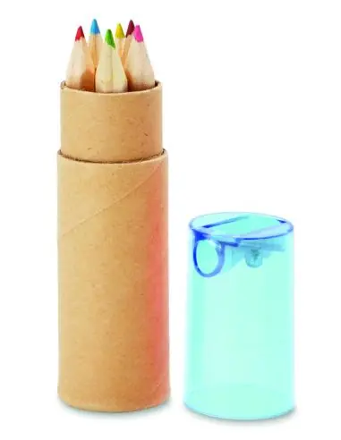 6 lápices de color en tubo Ecológico...