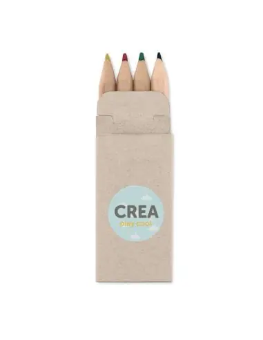 4 lápices de colores Ecológico Personalizado...